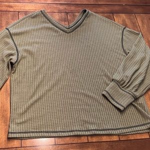 Long Sleeve Waffle Shirt